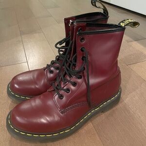 Dr. Martens Cherry Red 1460 Combat Boots